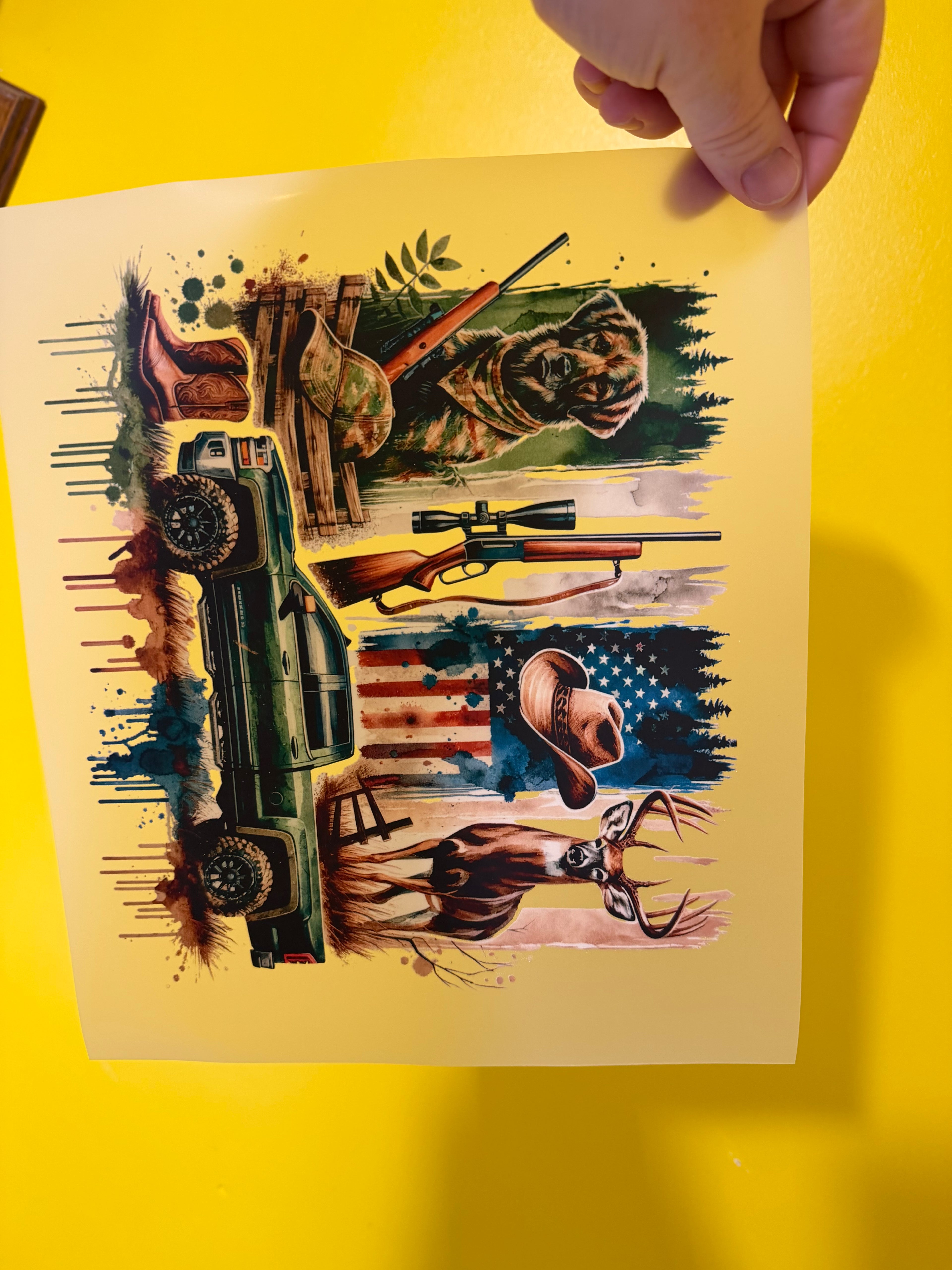 AMERICAN FLAG CHEVY DTF PRINT