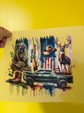 AMERICAN FLAG CHEVY DTF PRINT