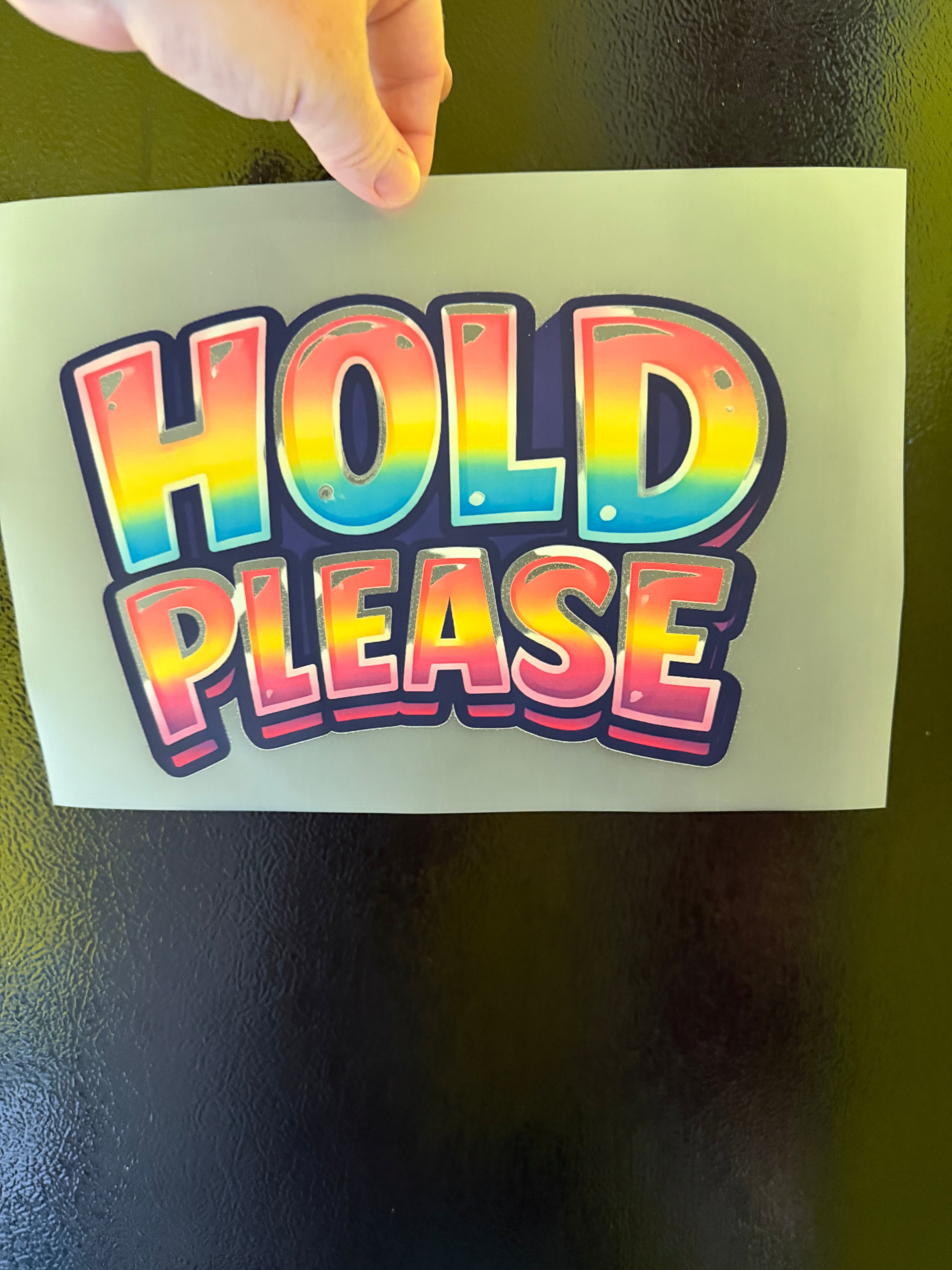 HOLD PLEASE DTF PRINT