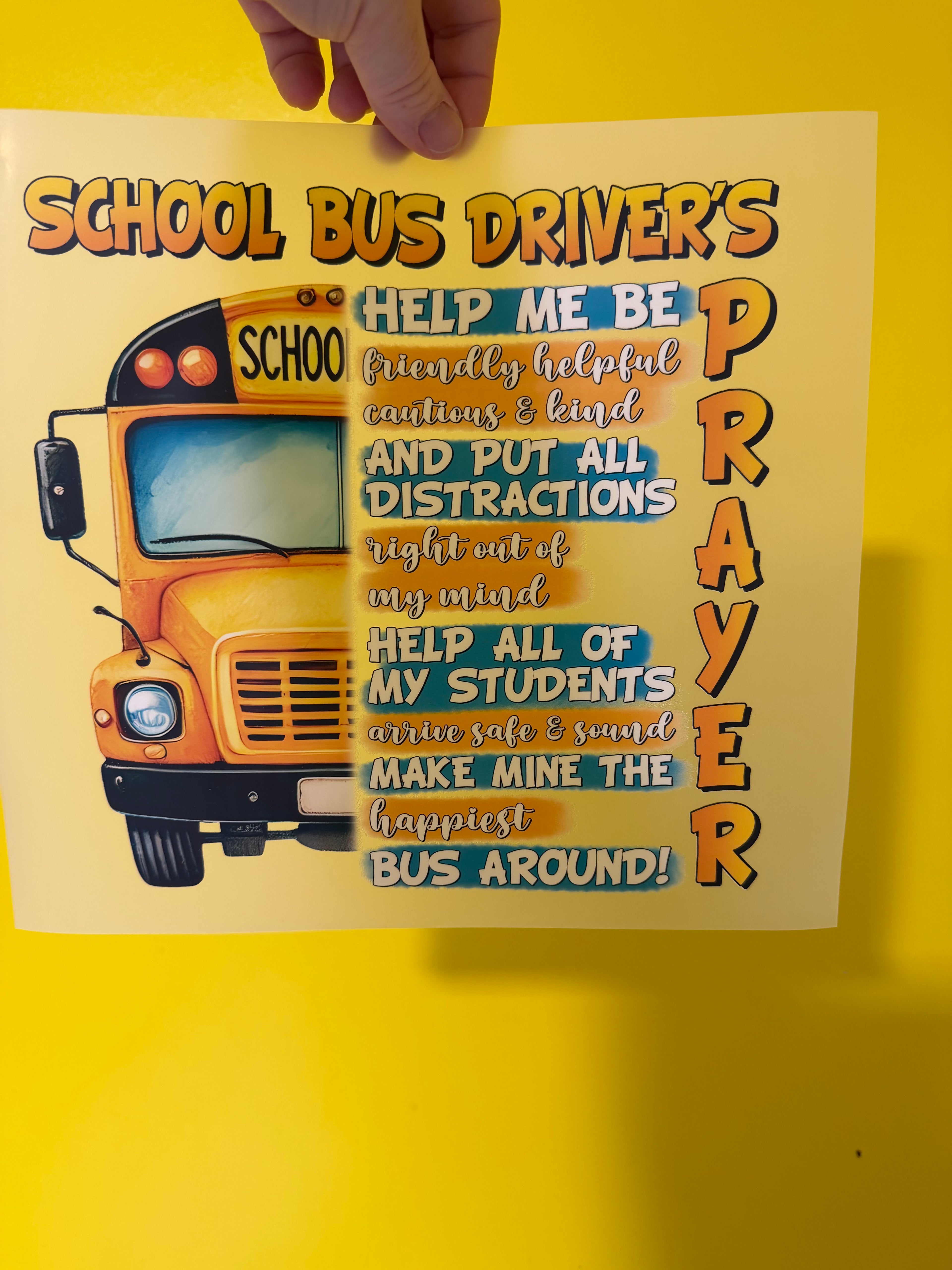 SCHOOL BUS DRIVER DTF PRINT VARIANT 1