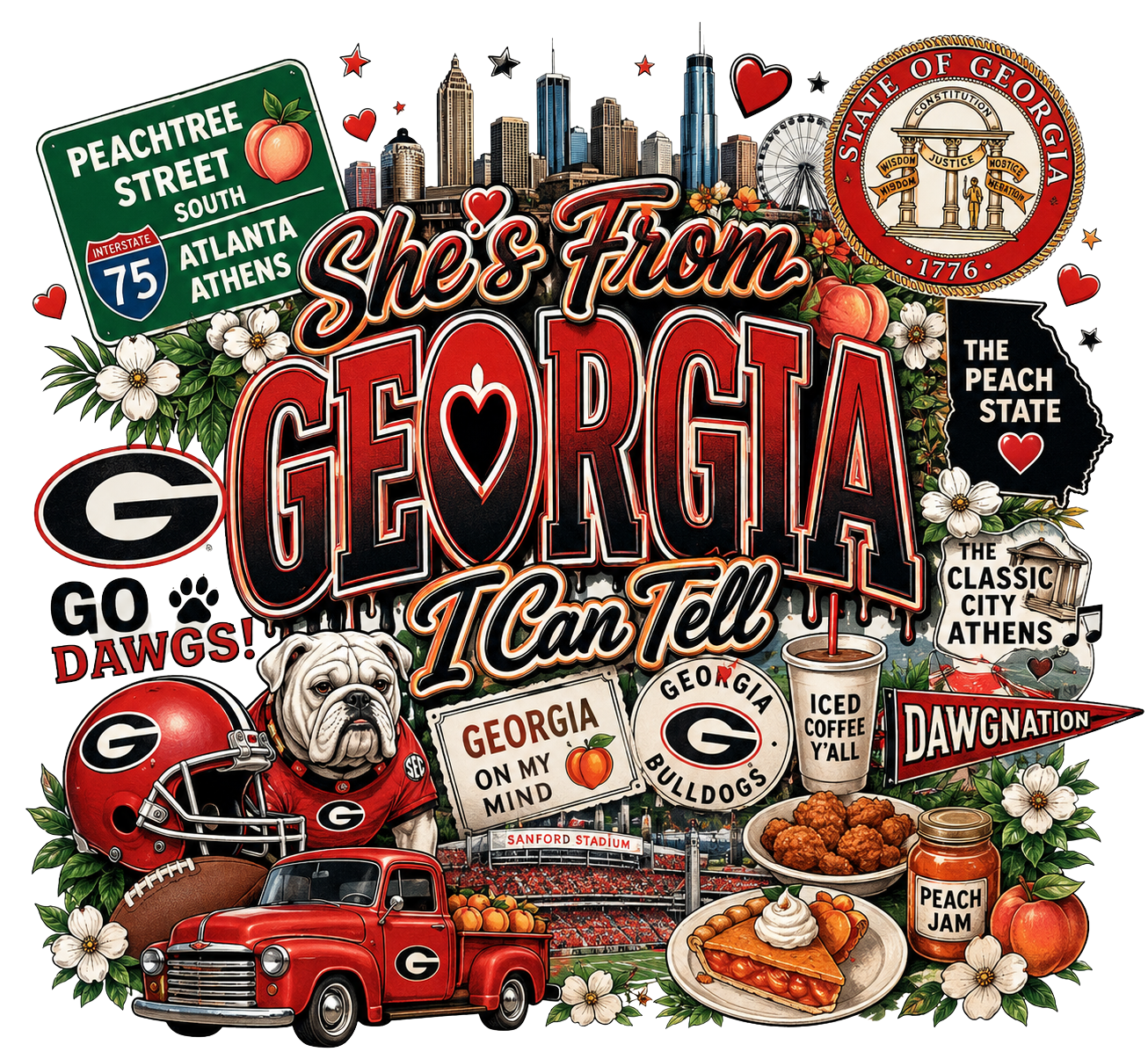 She's From Georgia DTF Print